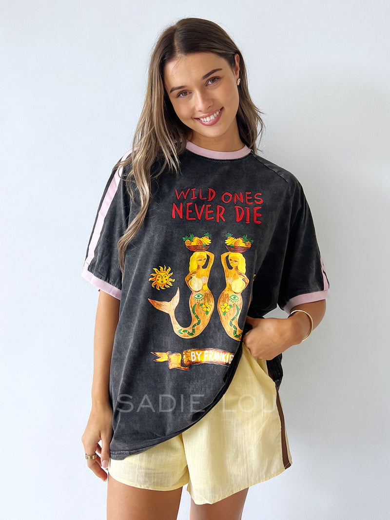 By Frankie / Wild Ones Tee - Black Wash