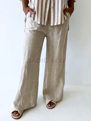 Little Lies // Jude Linen Pant - Natural