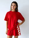 Indigo & Wolfe / Wave Skirt - Red
