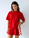 Indigo & Wolfe / Wave Skirt - Red