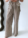 By Frankie / Mocha Stripe Tube Pant Set