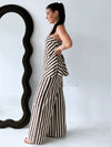 By Frankie / Mocha Stripe Tube Pant Set