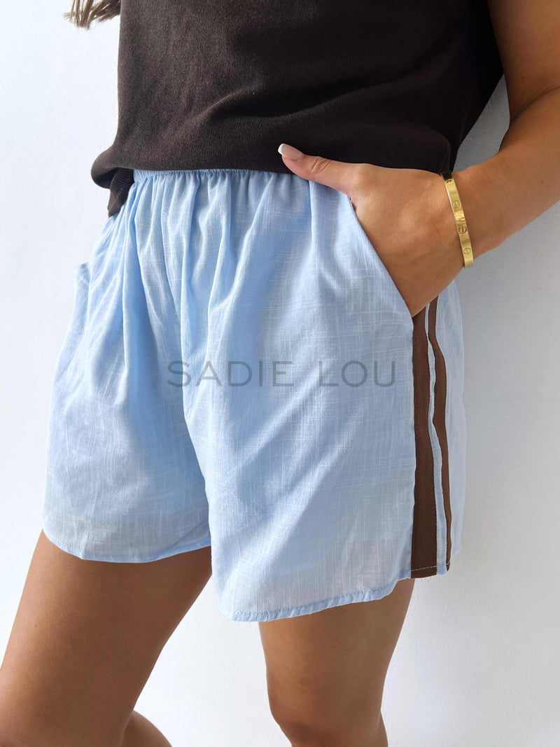 By Frankie / Racer Shorts - Blue /Choc