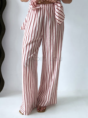 By Frankie / Blush Stripe Tube Pant Set
