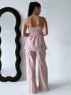 By Frankie / Blush Stripe Tube Pant Set