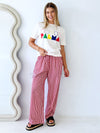 Ruby Gingham Pant - Red