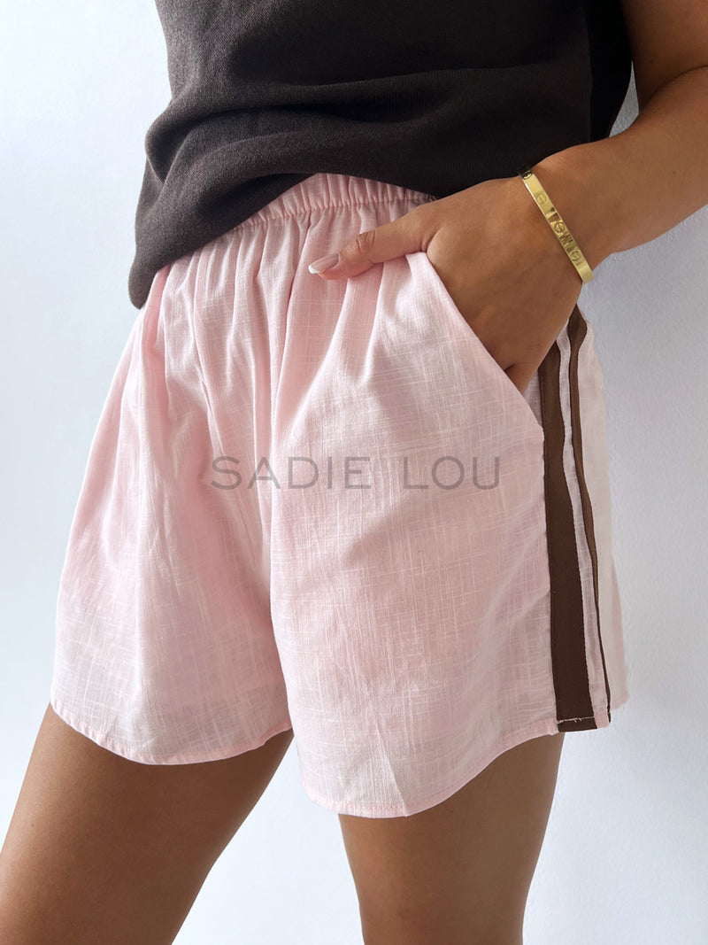 By Frankie / Racer Shorts - Pink/Choc