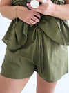 By Frankie / Sahara Breeze Shirred Short Set