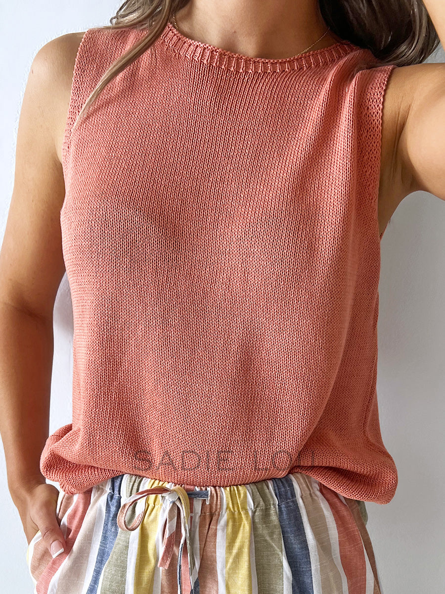 Little Lies / Spring Tank - Coral