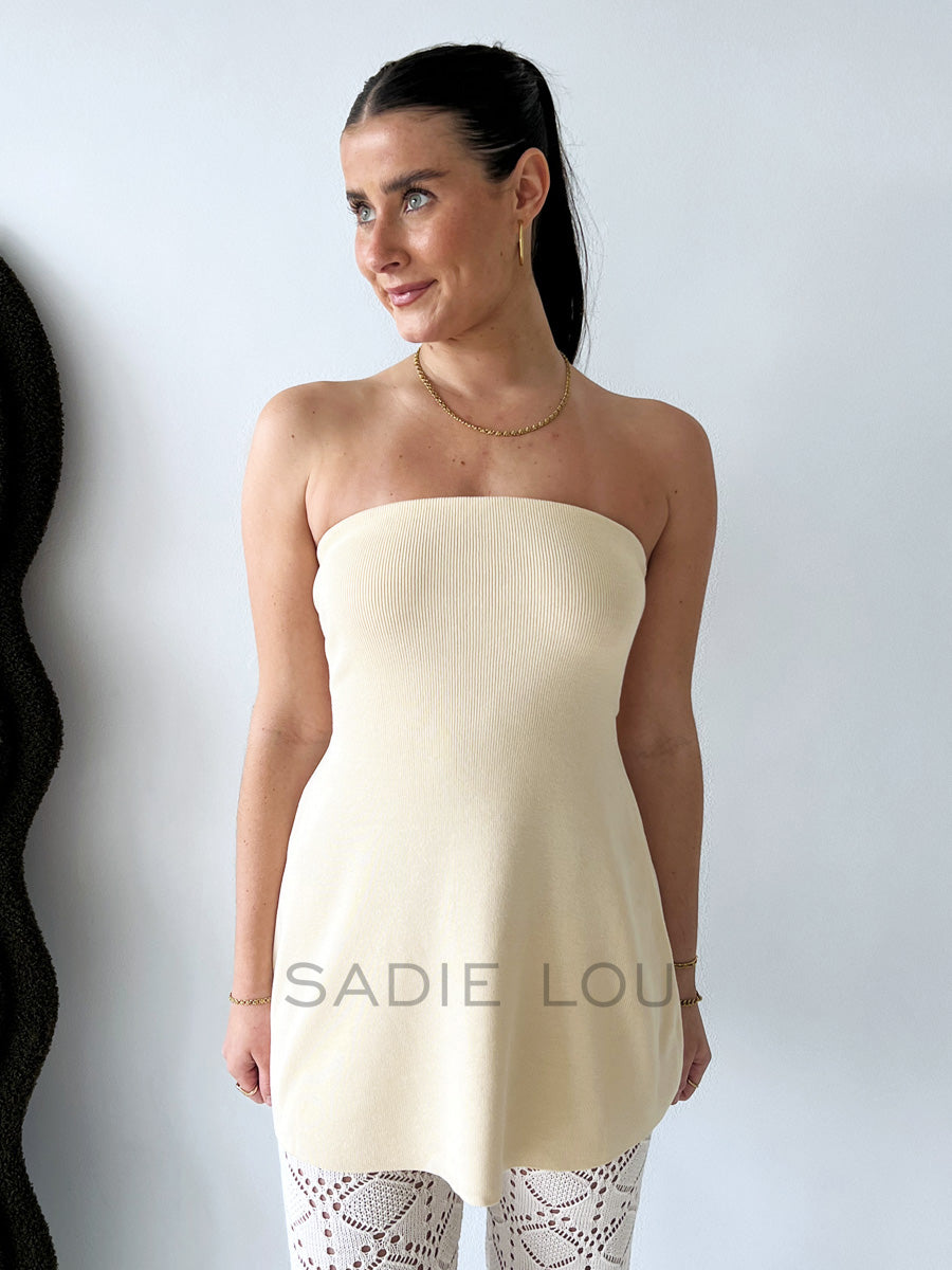 By Frankie / Naya Tube Top - Beige