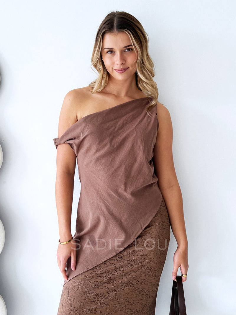 By Frankie / Rosie A-Line Top - Chocolate