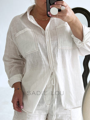 By Frankie / Kaela Short Set - White