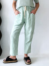 Little Lies / Luxe Linen Pant - Duck Egg