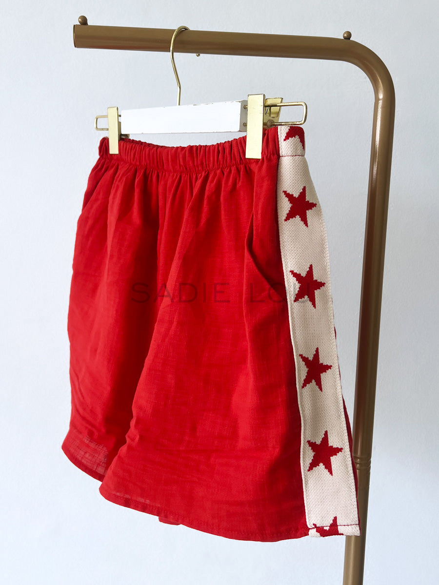 By Frankie / Stars Align Racer Short - Red