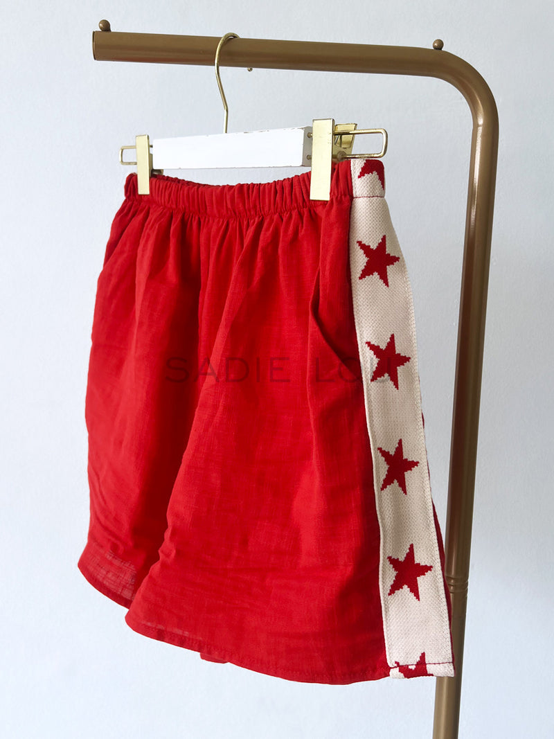 By Frankie / Stars Align Racer Short - Red