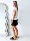 Rhea Leather Skirt - Black