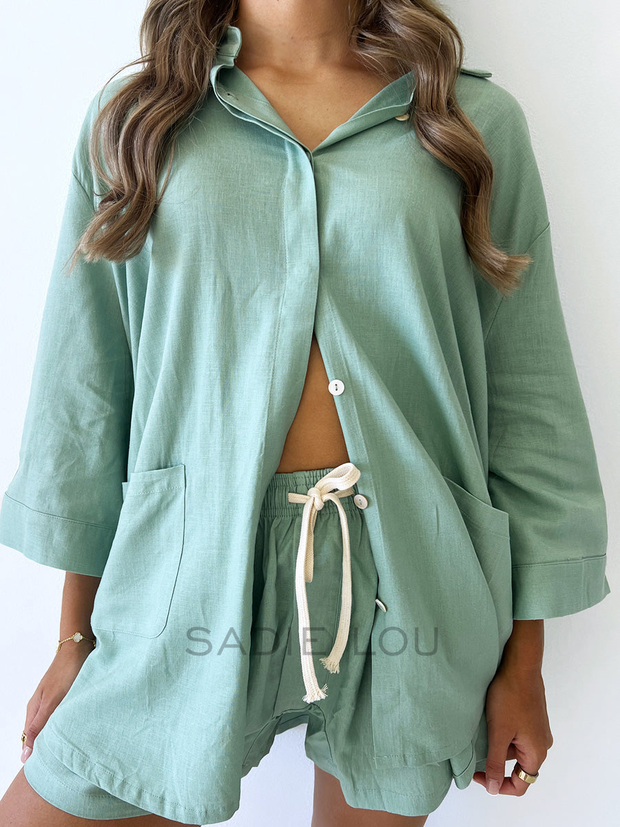 Cracker Day Club / Take it Easy Shirt - Mint