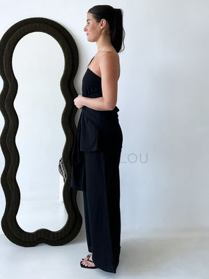 By Frankie / Romy Tube Tie Pant Set - Black