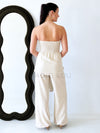 By Frankie / Romy Tube Tie Pant Set - Oatmeal