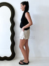 Little Lies / Scallop Hem Tank - Black