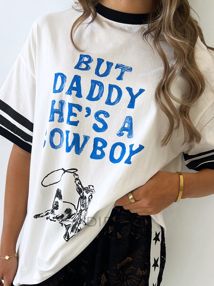 By Frankie / He's A Cowboy Tee - White