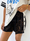 By Frankie / Star Gazer Lace Shorts - Black