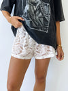 By Frankie / Star Gazer Lace Shorts - White