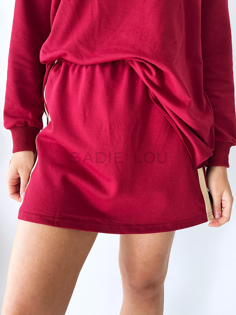 By Frankie / Rodeo Track Skirt - Shiraz