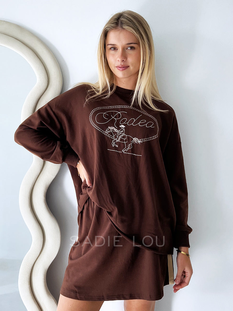 By Frankie / Rodeo Track Top - Chocolate