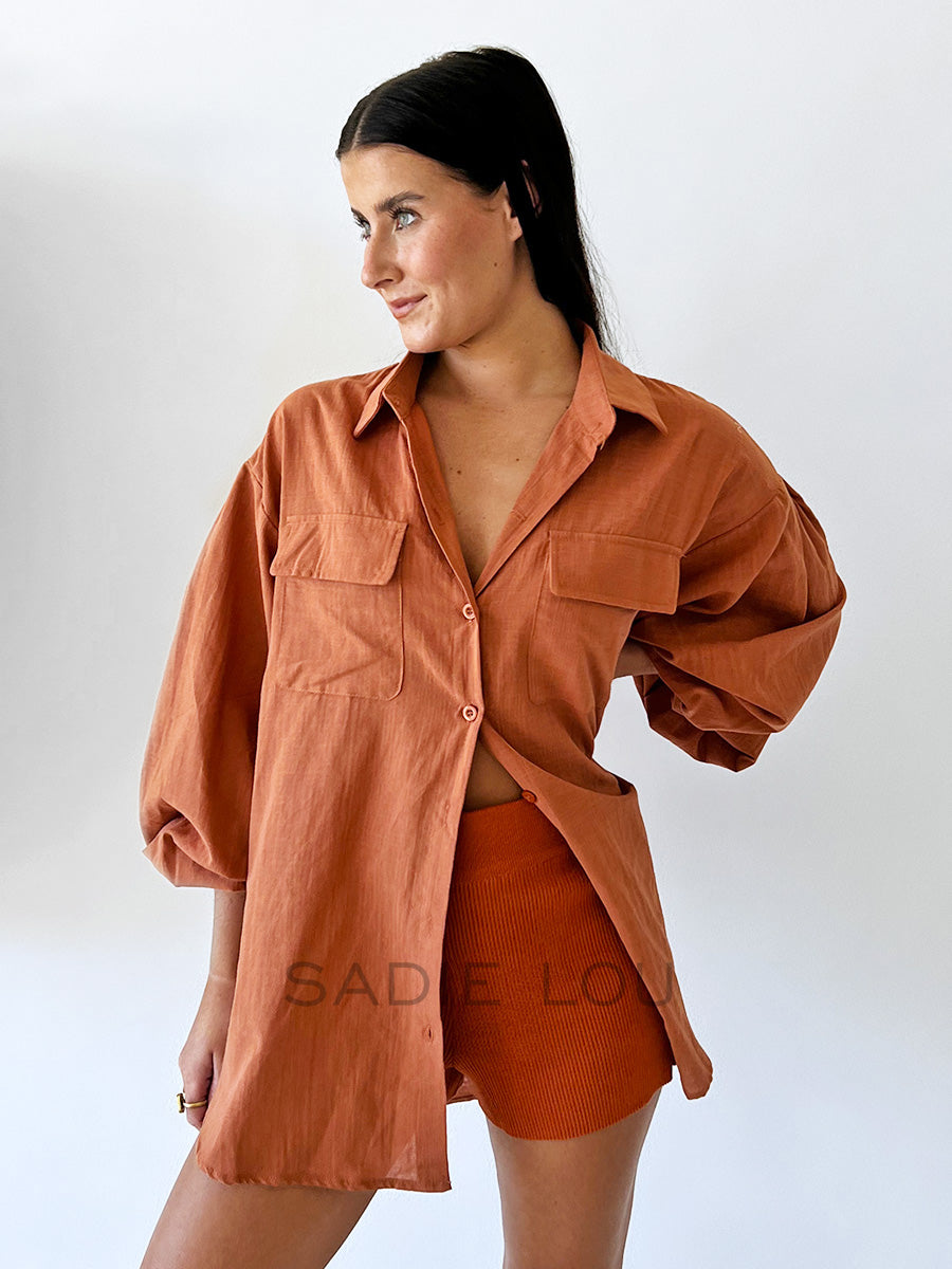 By Frankie /  Koa Knit Shorts - Rust