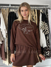 By Frankie / Rodeo Track Top - Chocolate