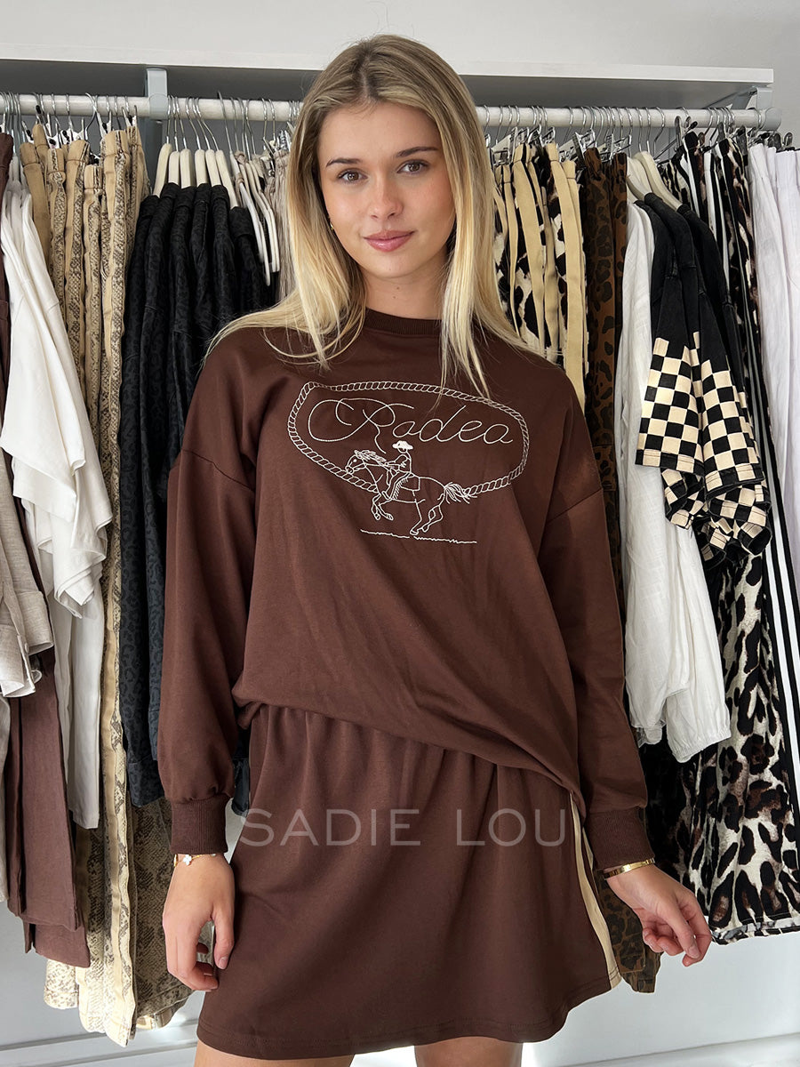 By Frankie / Rodeo Track Top - Chocolate
