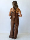 By Frankie / Demi Sheer Pant Set - Choc