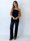 By Frankie / Kianna Lace Pant Set - Black