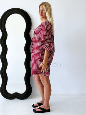 Häll Störe / Effy Dress - Merlot Gingham