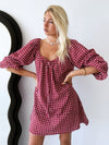 Häll Störe / Effy Dress - Merlot Gingham