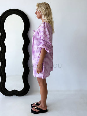 Häll Störe / Effy Dress - Lavender Gingham