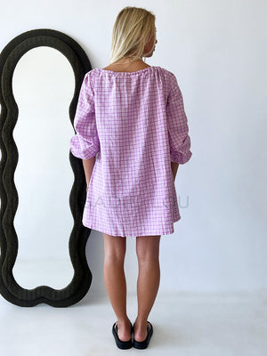 Häll Störe / Effy Dress - Lavender Gingham
