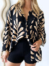 By Frankie / Nevaeh Leaf Print Blouse