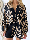 By Frankie / Nevaeh Leaf Print Blouse