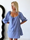Häll Störe / Effy Dress - Cobalt Gingham