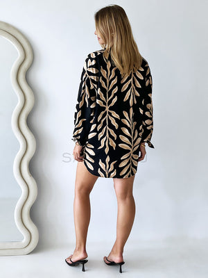 By Frankie / Nevaeh Leaf Print Blouse