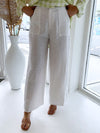 Little Lies // Jude Linen Pant - White