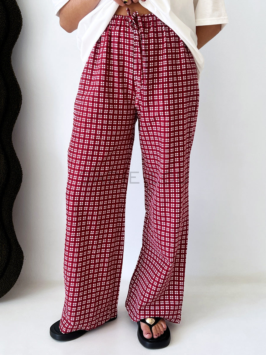 Häll Störe / Bobbi Pant - Merlot Gingham