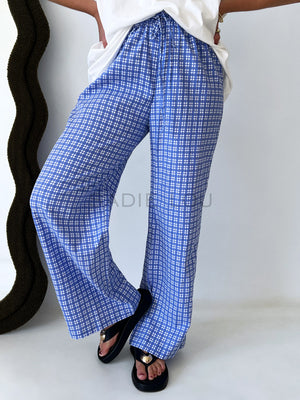 Häll Störe / Bobbi Pant - Cobalt Gingham