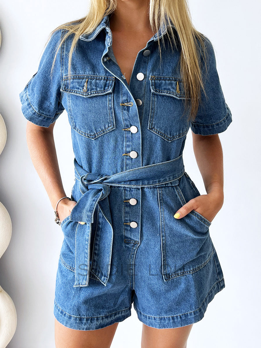 Betty Denim Playsuit
