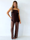 By Frankie / Kianna Lace Pant Set - Choc
