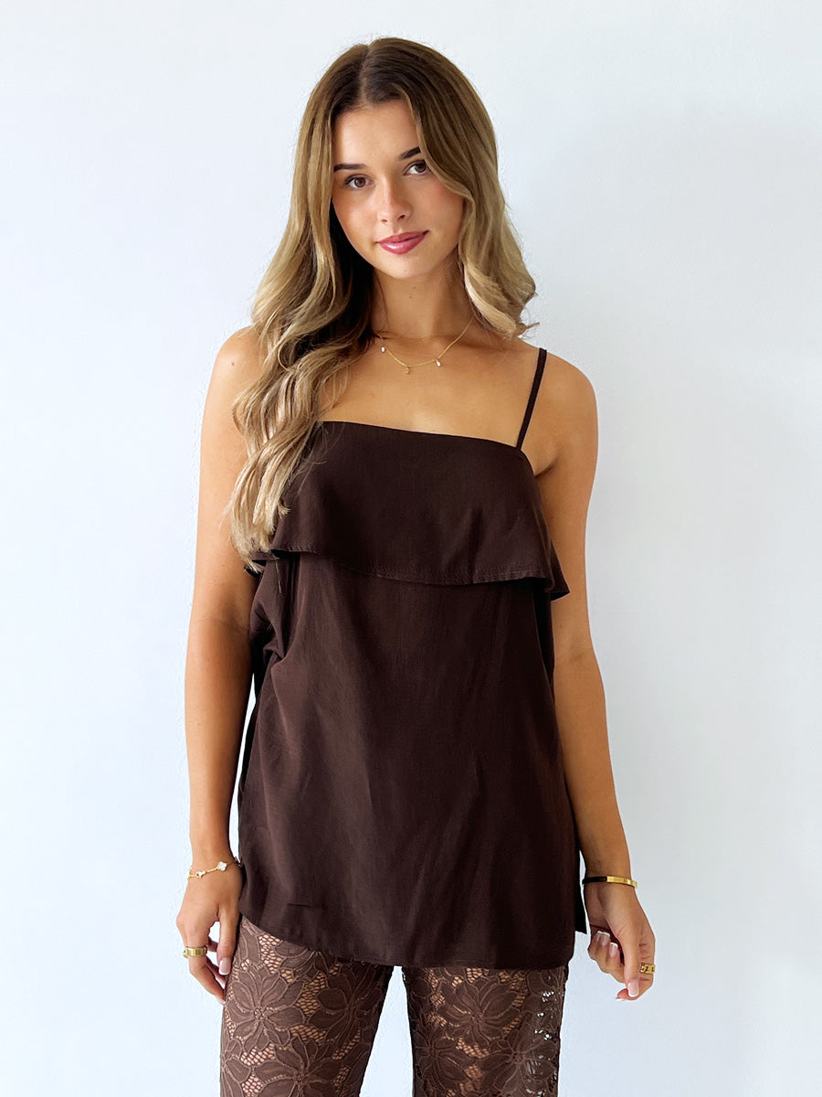 By Frankie / Kianna Lace Pant Set - Choc