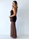 By Frankie / Kianna Lace Pant Set - Choc