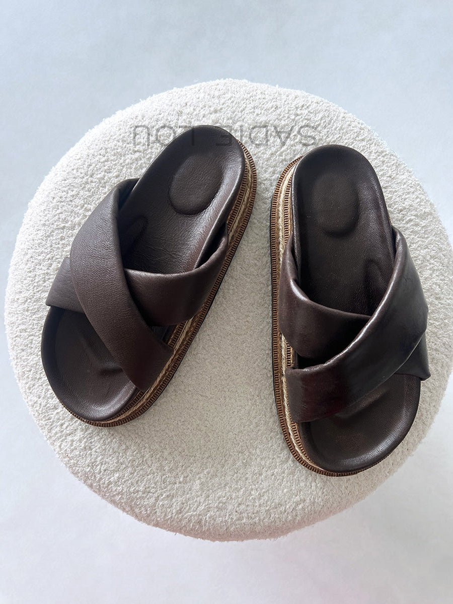 Knox Platform Slide - Chocolate